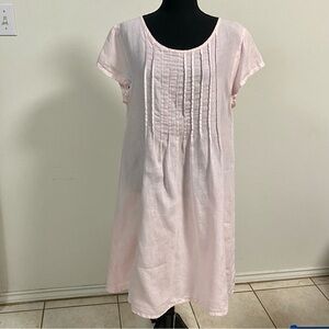 Match Point Dress Women’s Size Medium Baby Pink 100% Linen Dress
